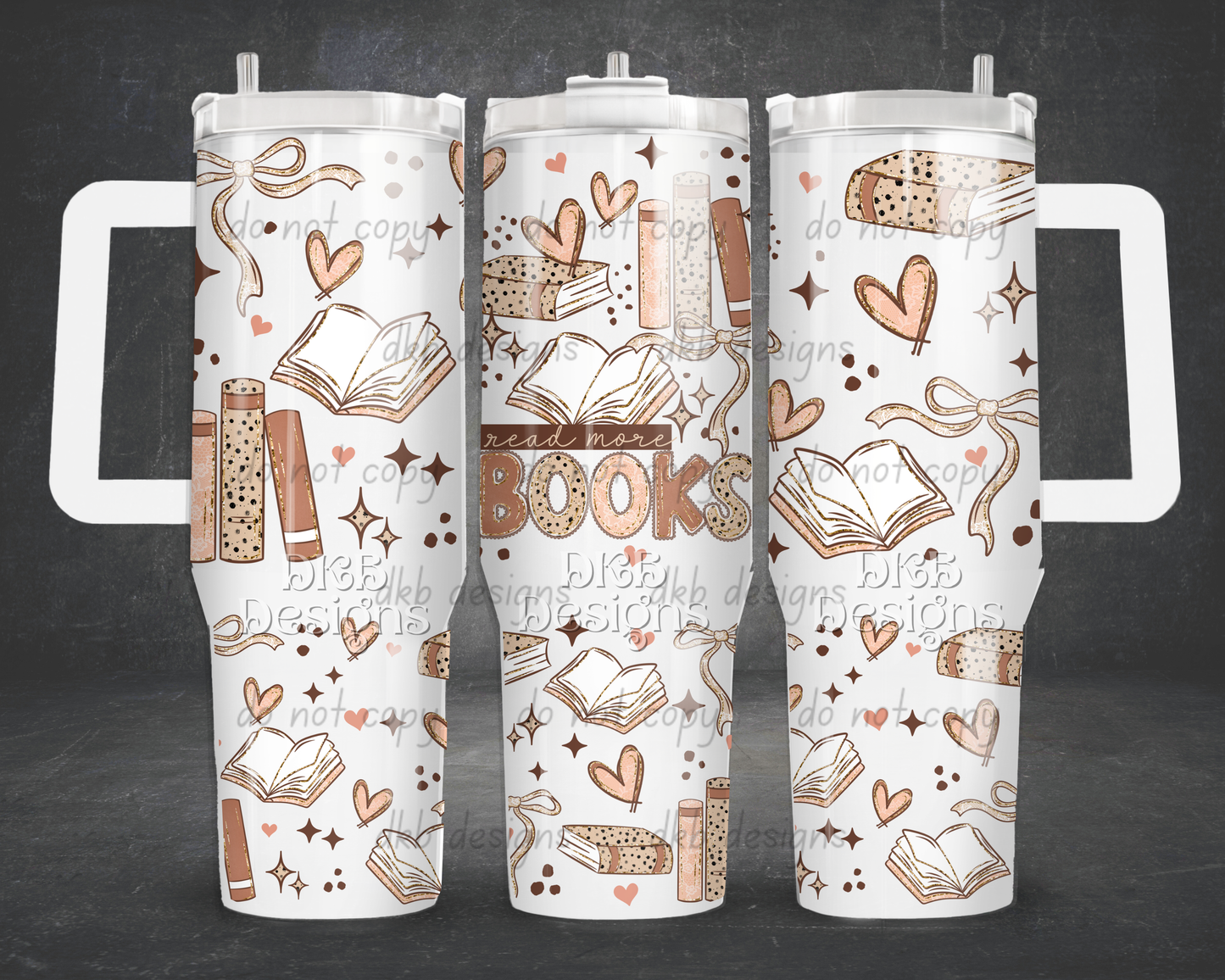 Read more books 40oz Tumbler UV DTF