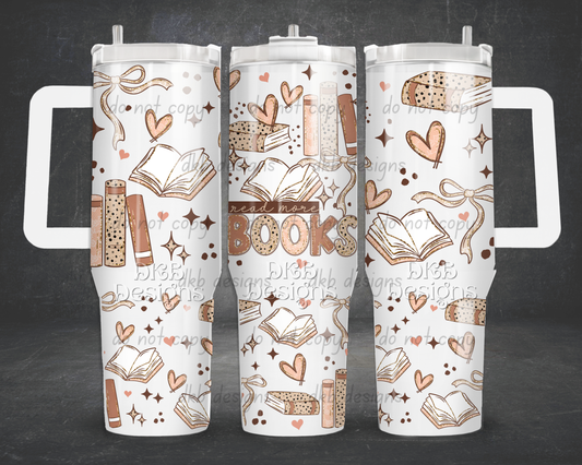 Read more books 40oz Tumbler UV DTF