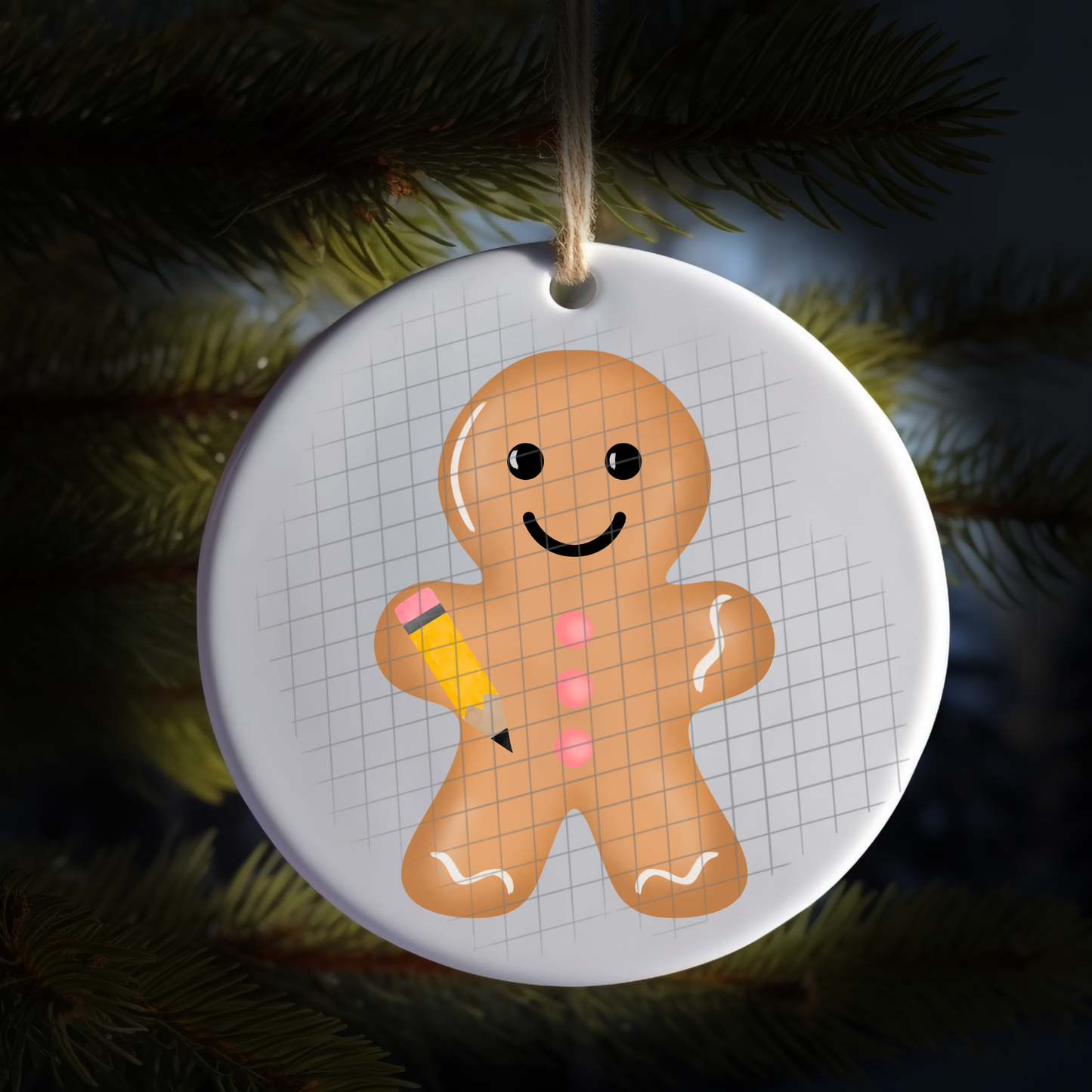 Teacher gingerbread UV DTF