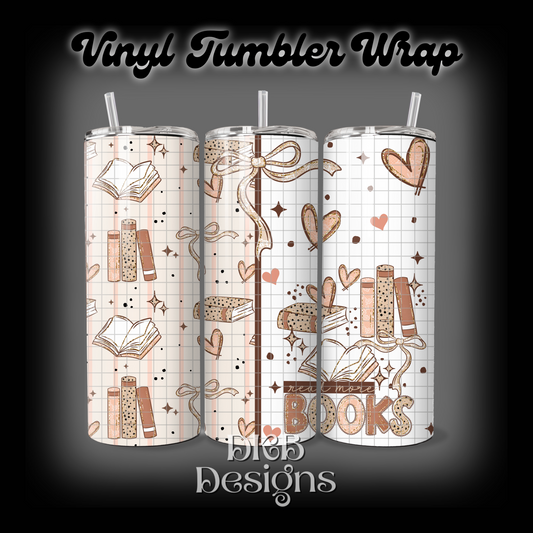Read more books vinyl tumbler wrap