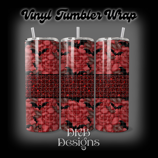 Metal garden vinyl tumbler wrap