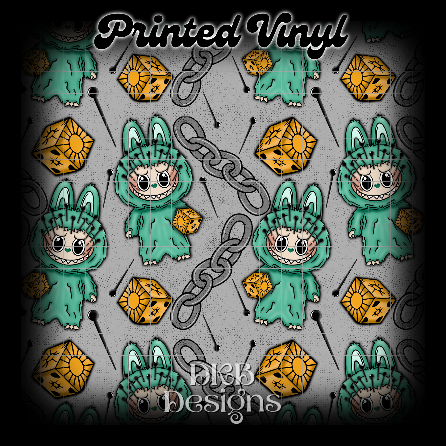 Horror monsters pin Printed Vinyl