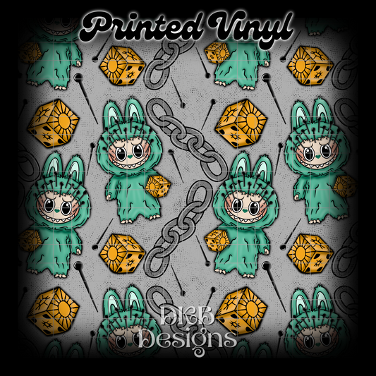 Horror monsters pin Printed Vinyl