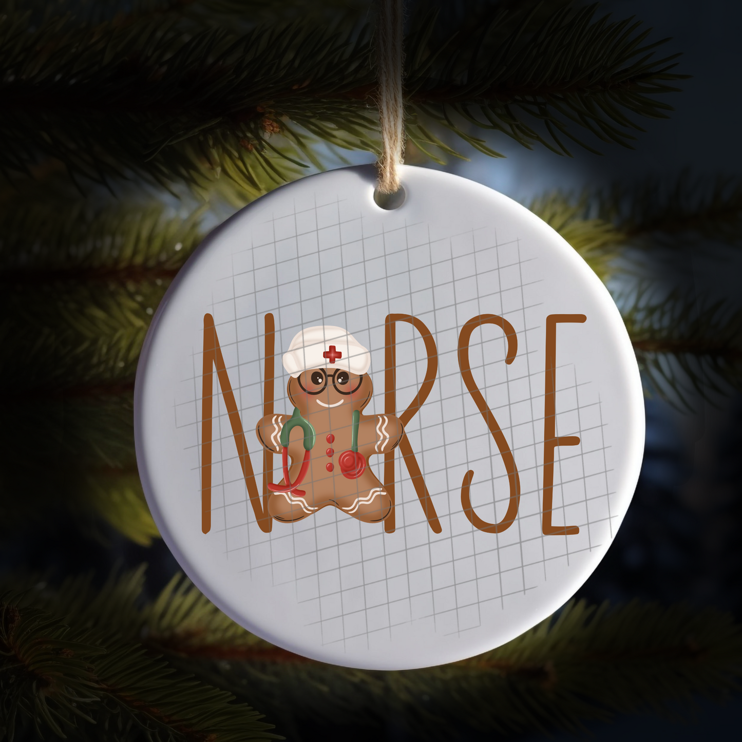Nurse gingerbread UV DTF