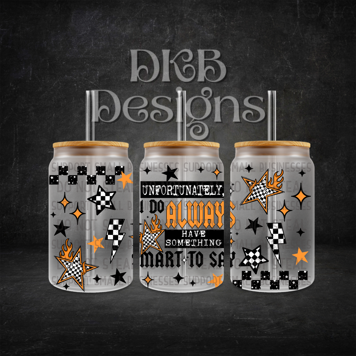 Smart to say 16oz glass can UV DTF