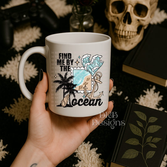 Find me by the ocean UV DTF