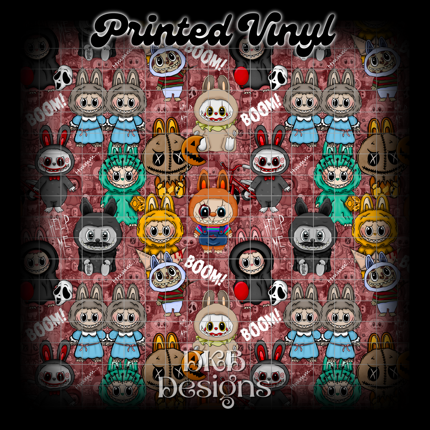 Horror monsters Printed Vinyl