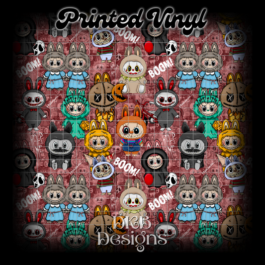 Horror monsters Printed Vinyl