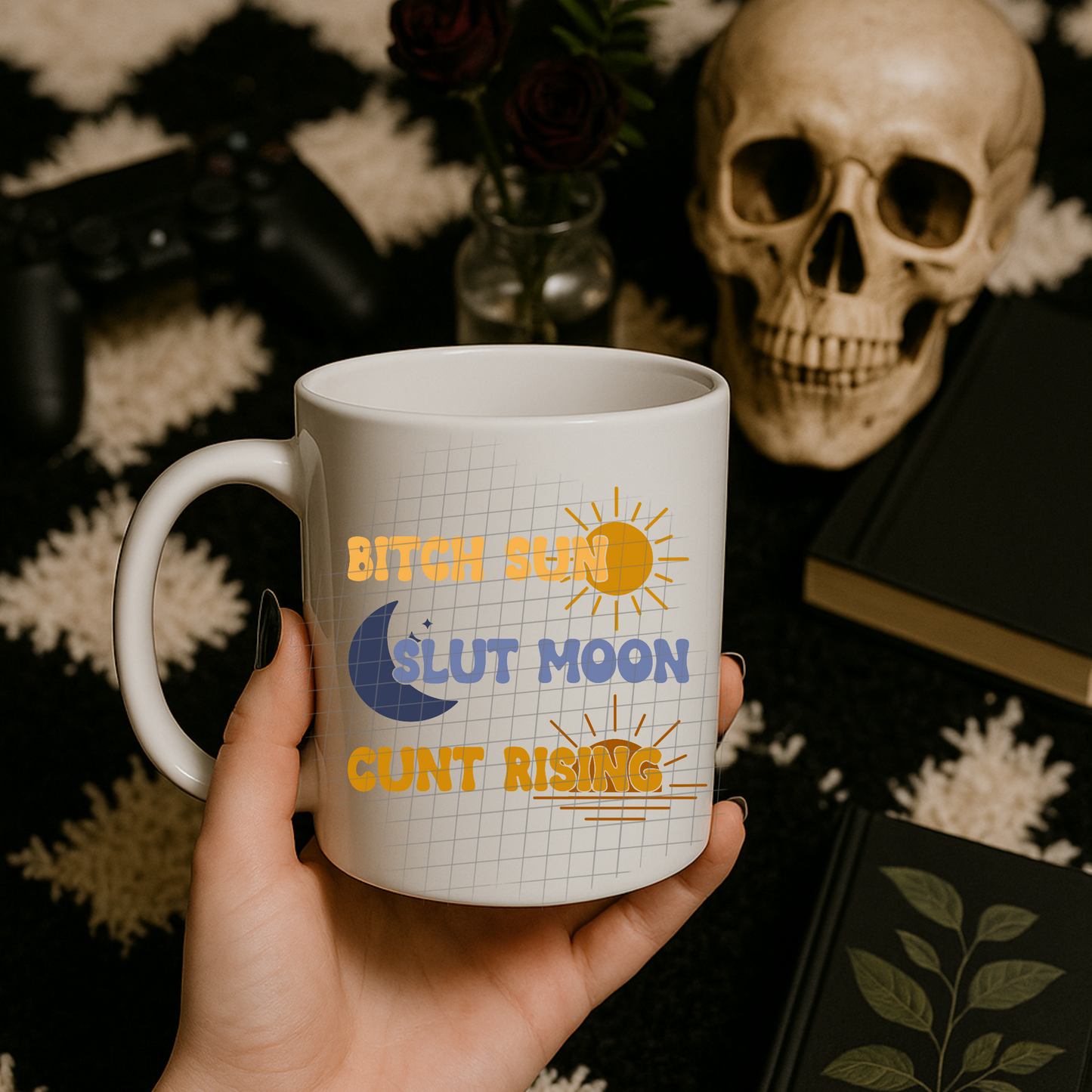 Sun moon rising UV DTF