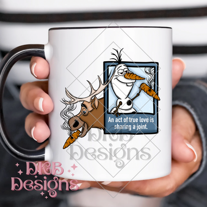 Snowman reindeer UV DTF