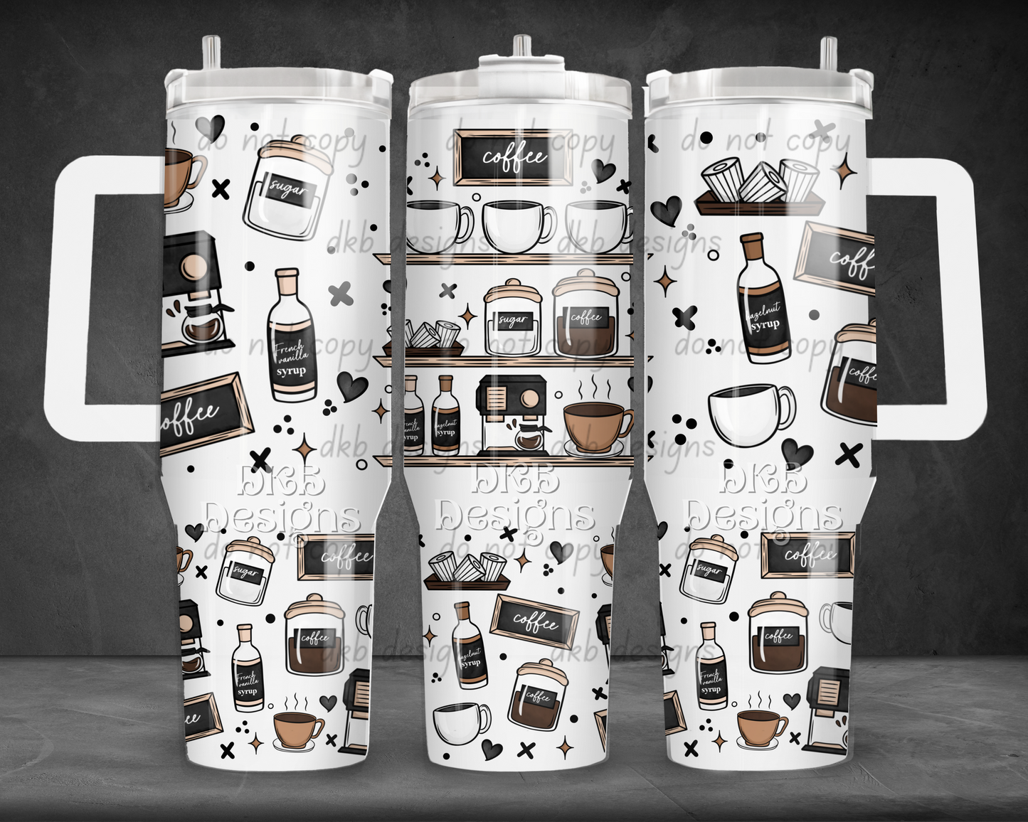 Coffee bar 40oz Tumbler UV DTF