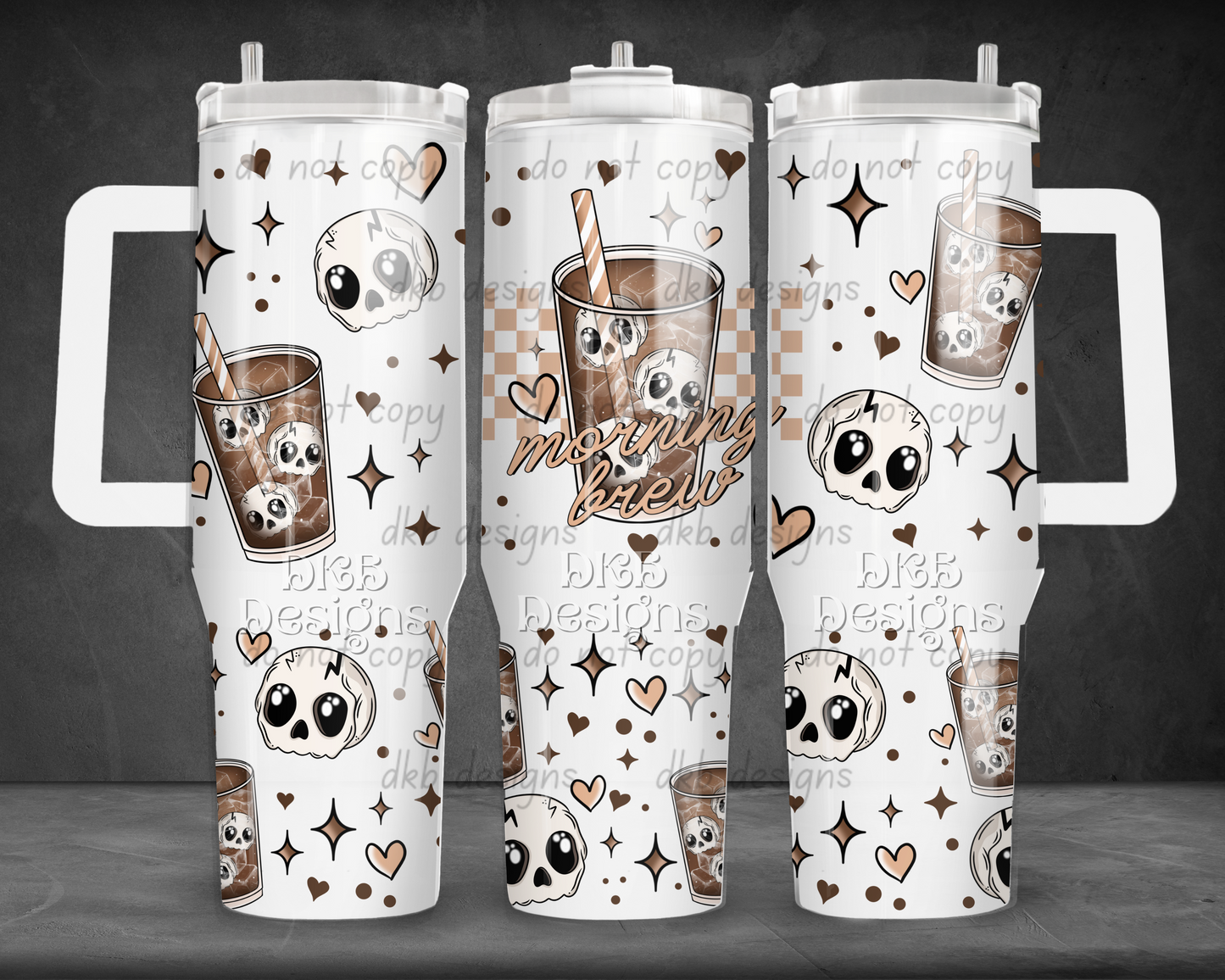 Morning brew 40oz Tumbler UV DTF