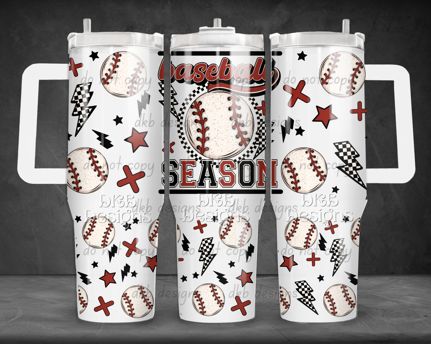Baseball season 40oz Tumbler UV DTF