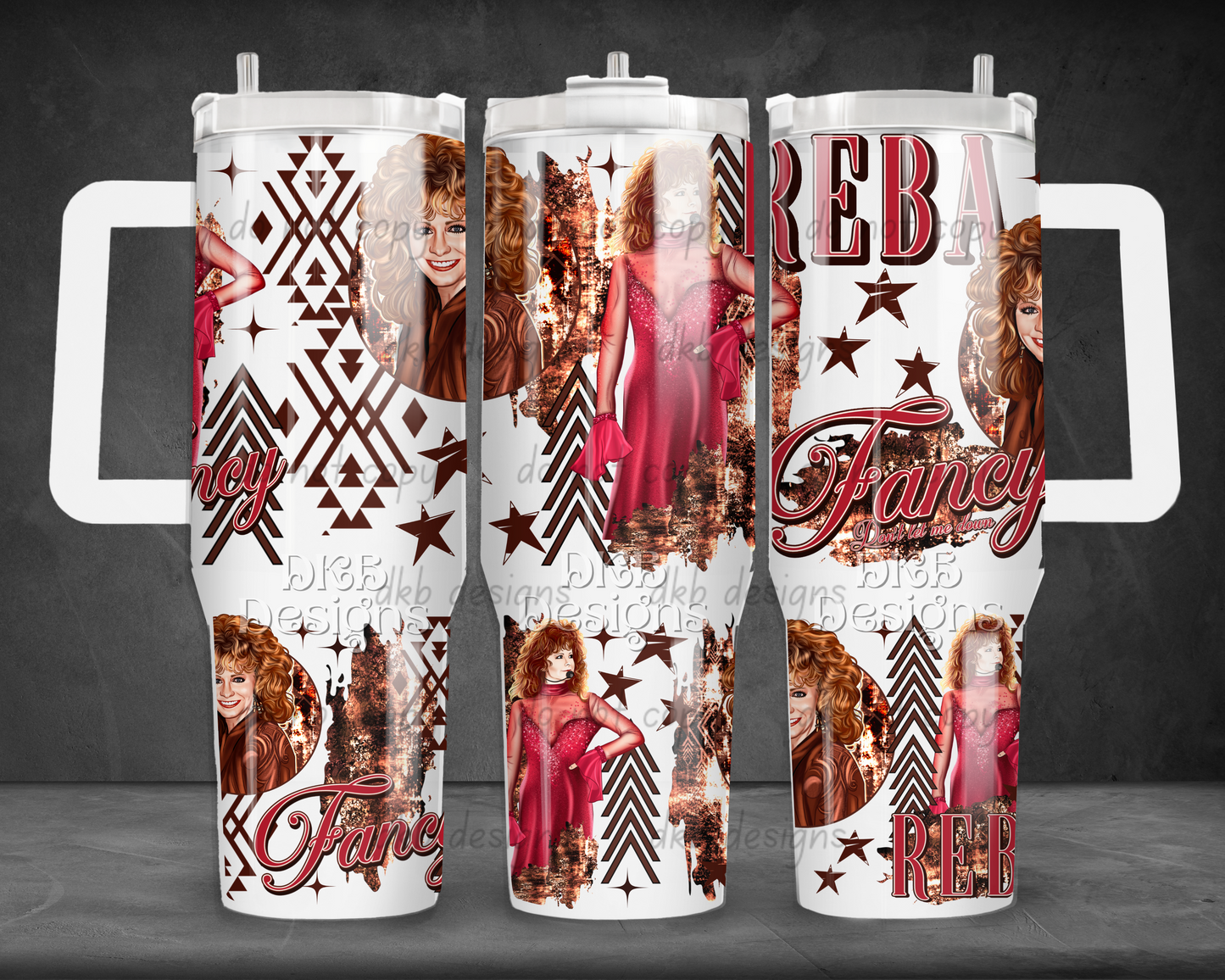 Fancy 40oz Tumbler UV DTF