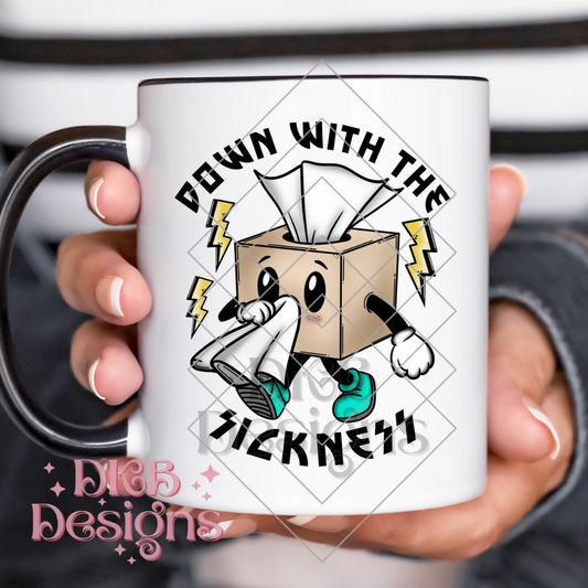 Down with the sickness black UV DTF