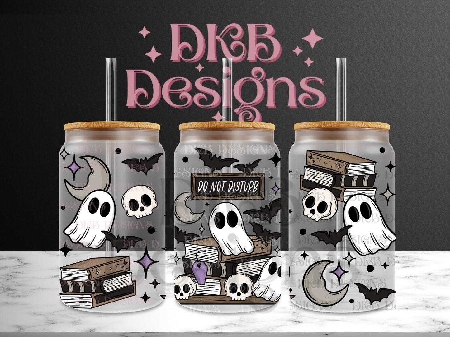 Do not disturb 16oz glass can UV DTF