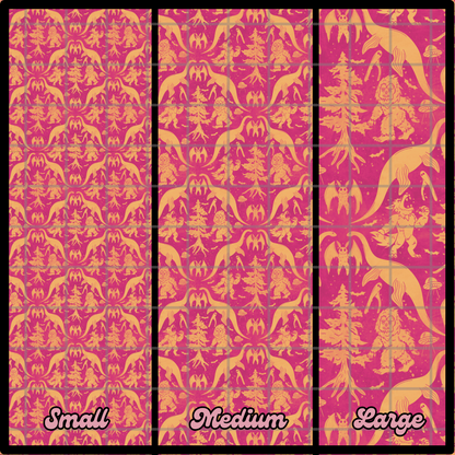 Cryptids pink Printed Vinyl