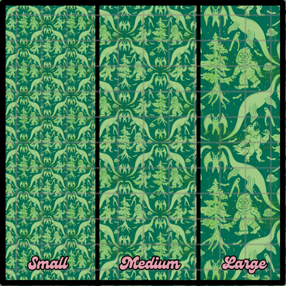 Cryptids green Printed Vinyl