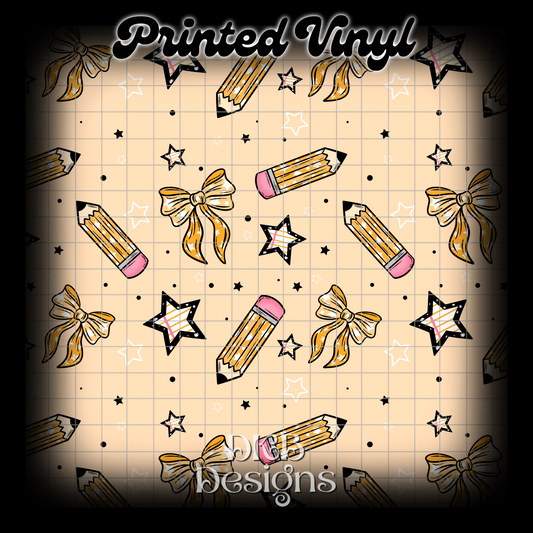 pencils and bows Vinyl
