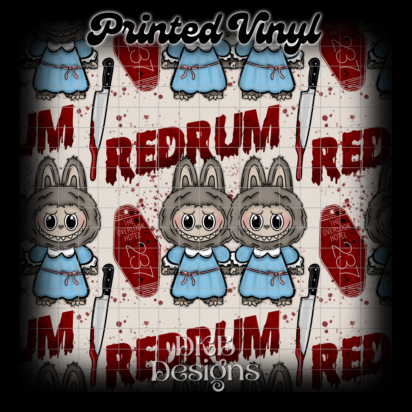 Horror monsters twins Printed Vinyl