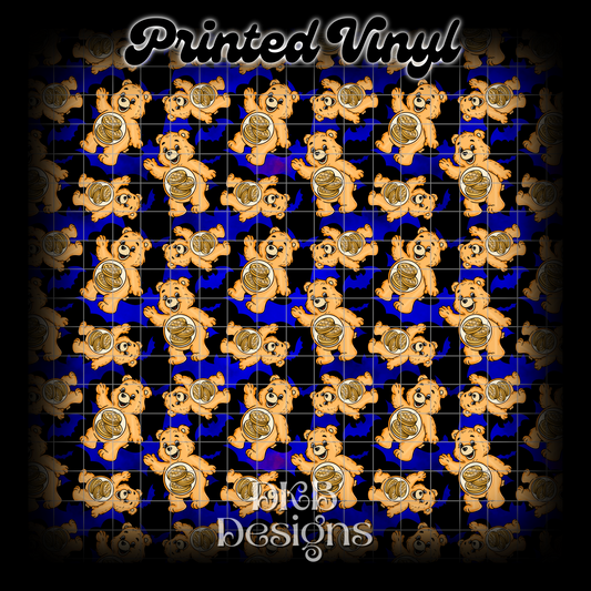 Waffle bear Printed Vinyl