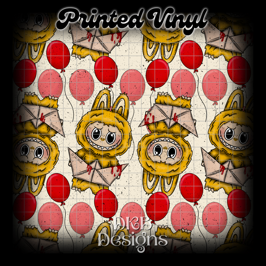 Horror monsters g speckled Printed Vinyl