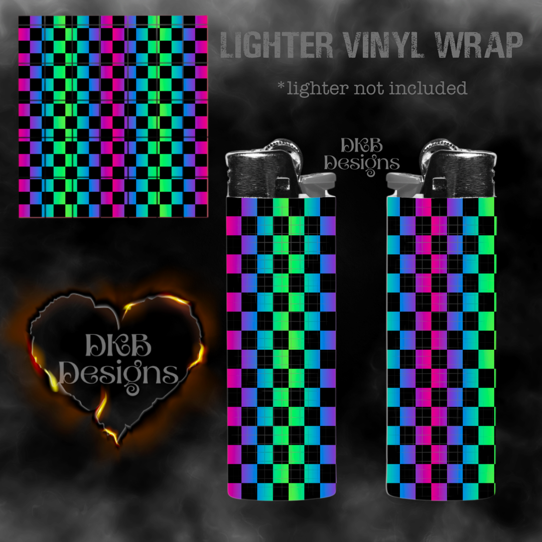 Good vibes checker lighter vinyl wrap
