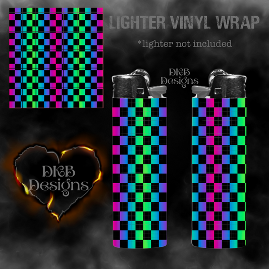 Good vibes checker lighter vinyl wrap