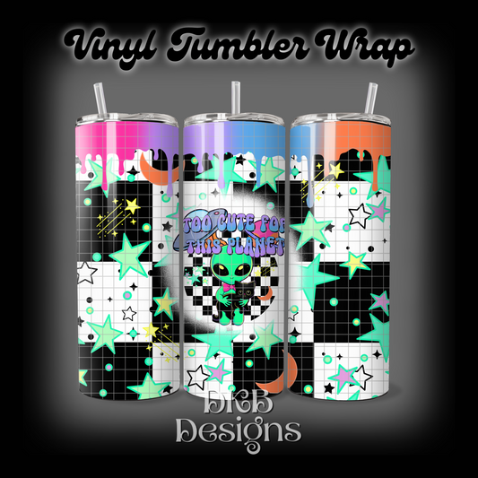 Too cute pink vinyl tumbler wrap