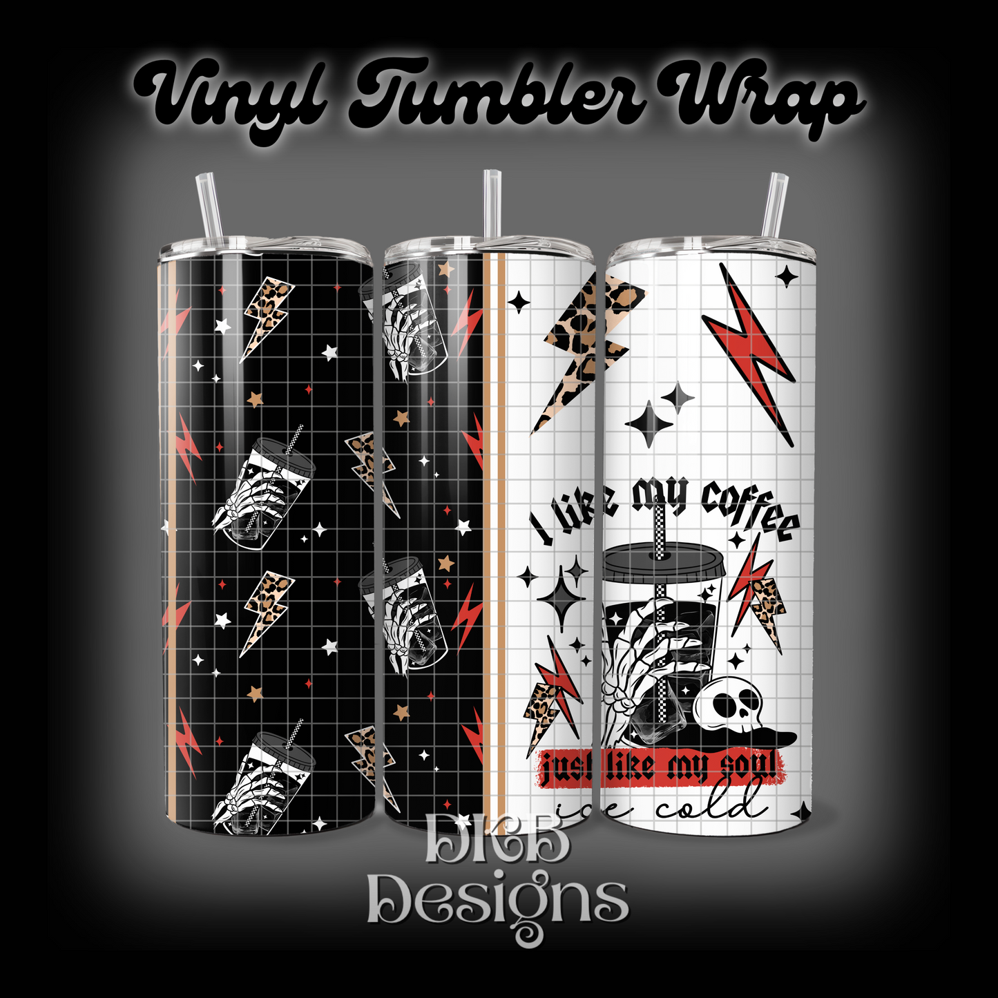 Coffee like my soul vinyl tumbler wrap