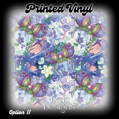 MD blueberry Printed Vinyl (12 color ways)