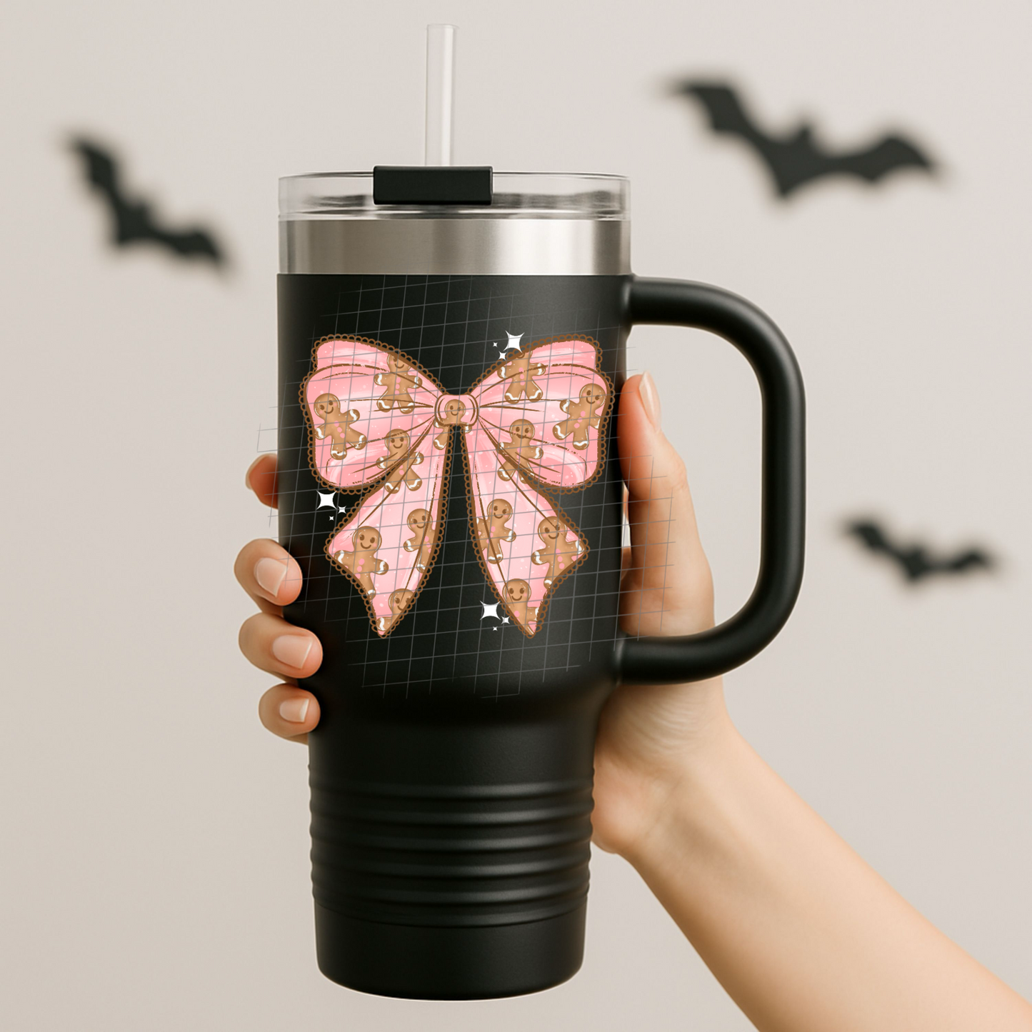 Gingerbread bow UV DTF