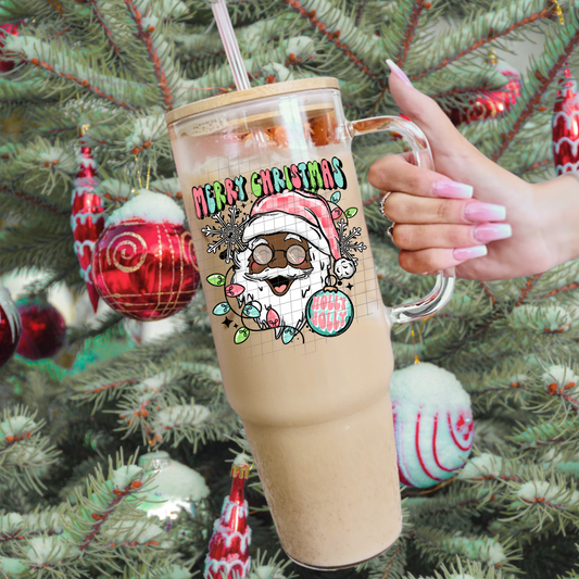 Holly jolly Christmas UV DTF