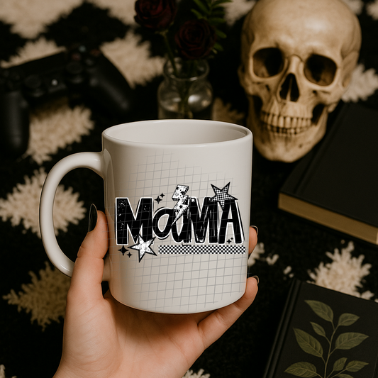 Mama with black stars UV DTF