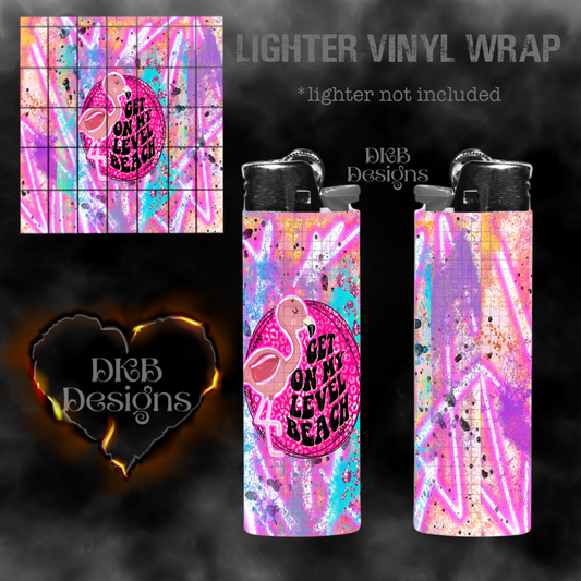 Get on my level beach vinyl lighter wrap