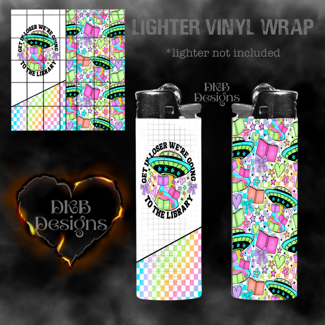 We’re going to the library vinyl lighter wrap