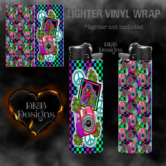 Good vibes only split lighter vinyl wrap