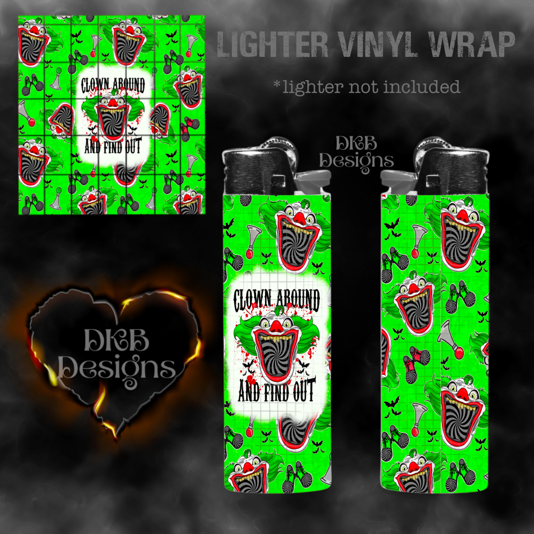 Clown around and find out vinyl lighter wrap