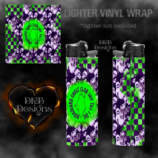 Awkward ghost club vinyl lighter wrap