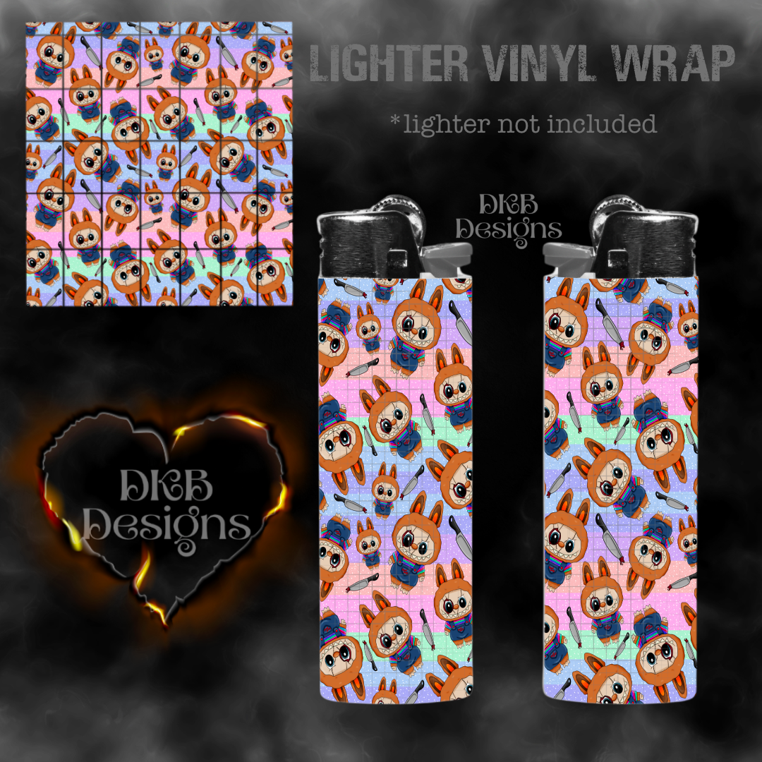 Monsters horror doll lighter vinyl wrap