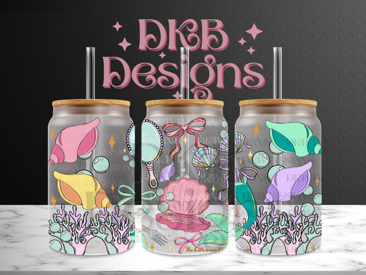 The human world 16oz glass can UV DTF