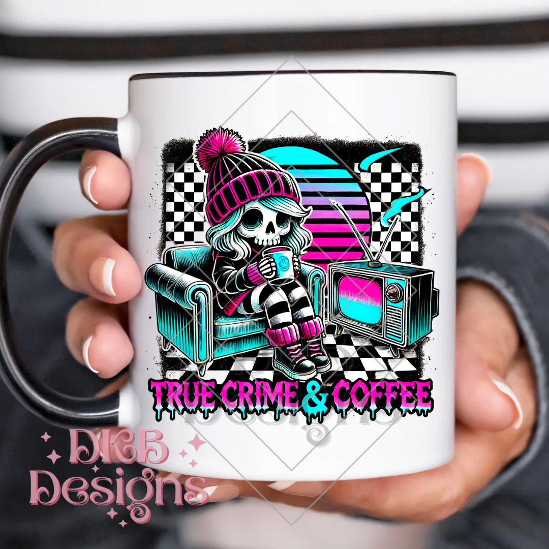 True crime & coffee UV DTF