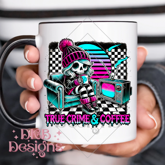 True crime & coffee UV DTF