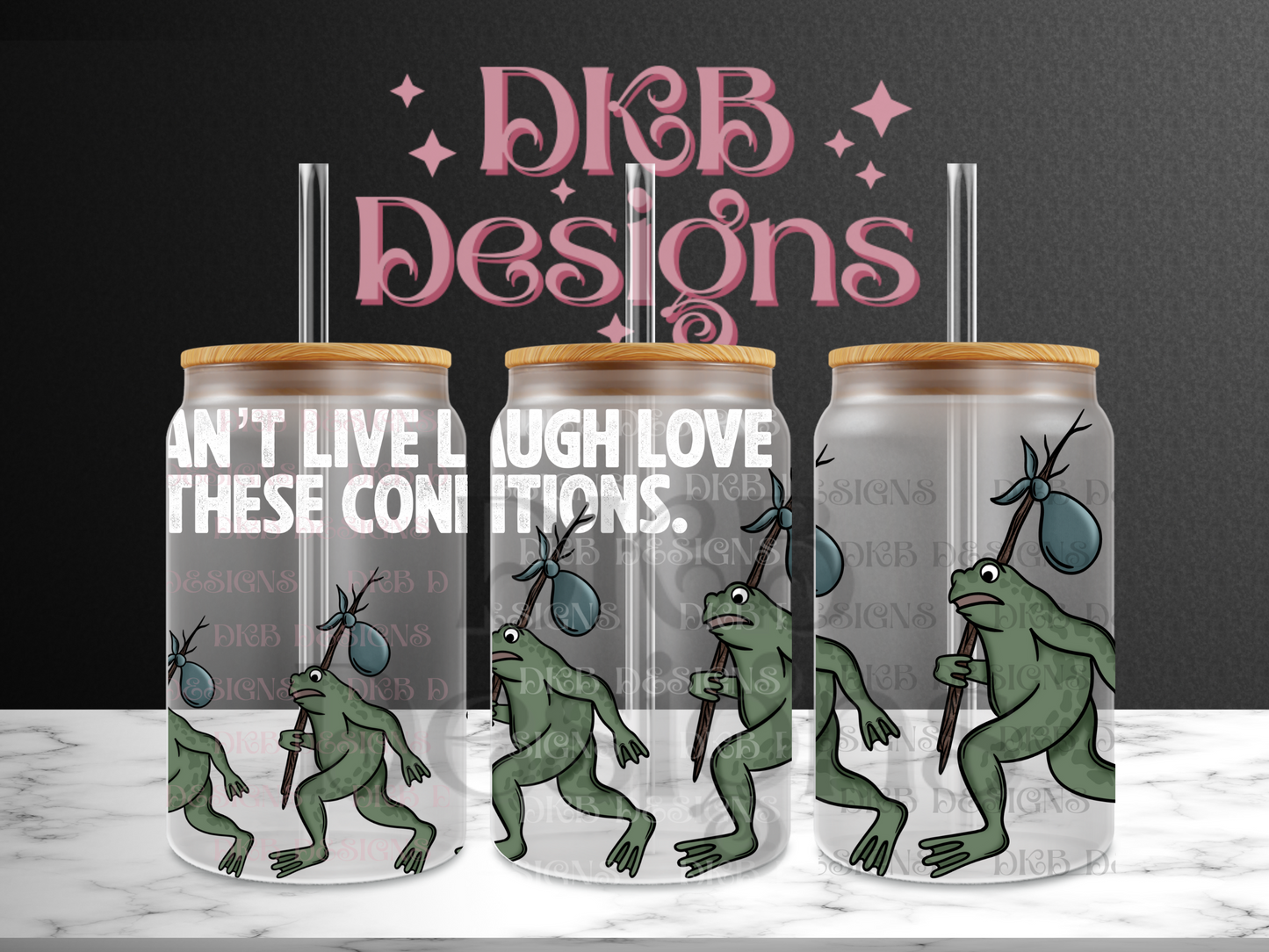 In these conditions 16oz glass can UV DTF