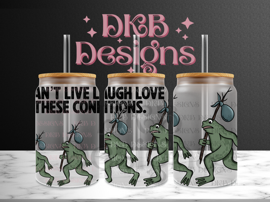 In these conditions 16oz glass can UV DTF