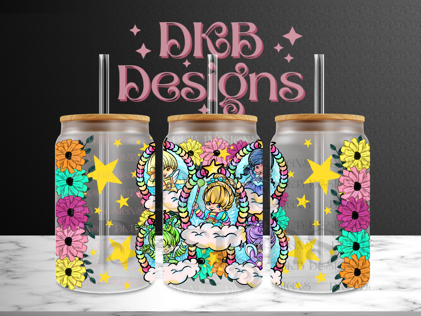 Brite friends 16oz glass can UV DTF