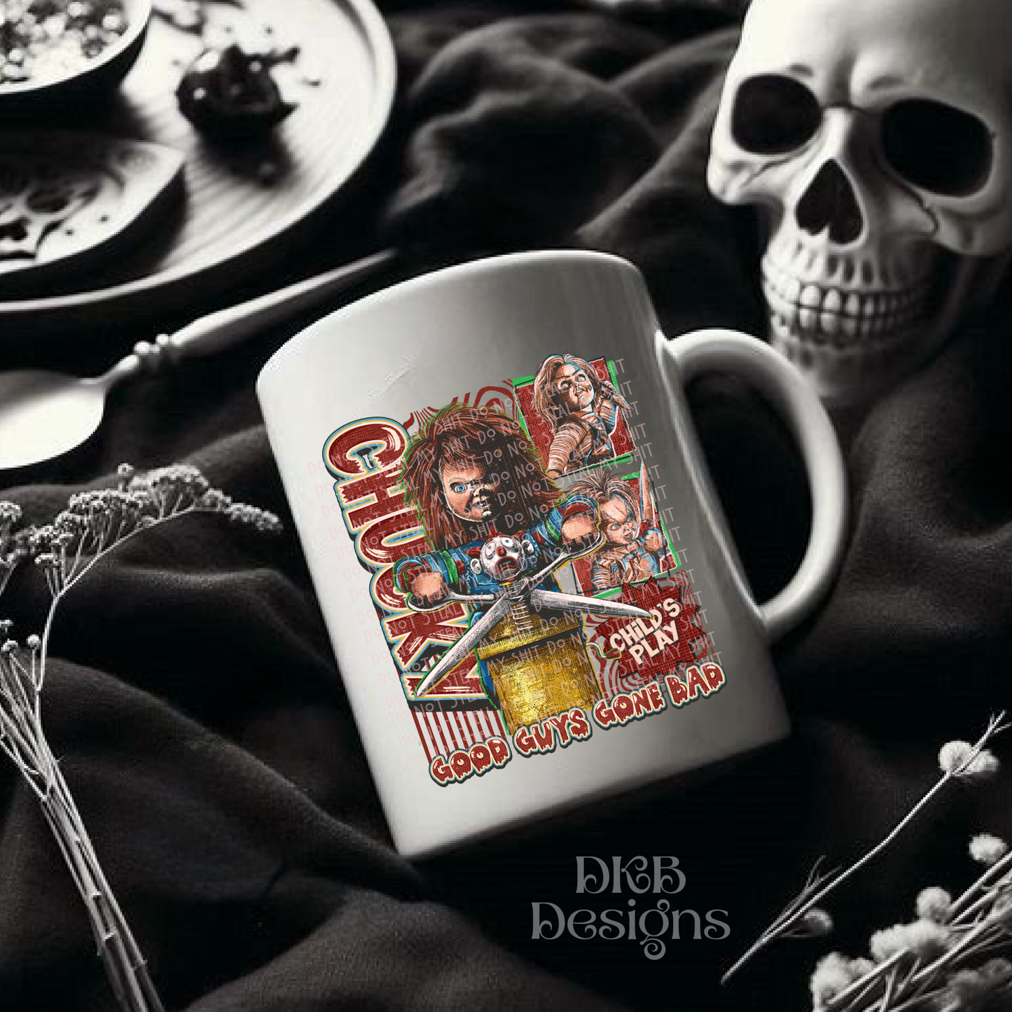 Good guys gone bad green UV DTF