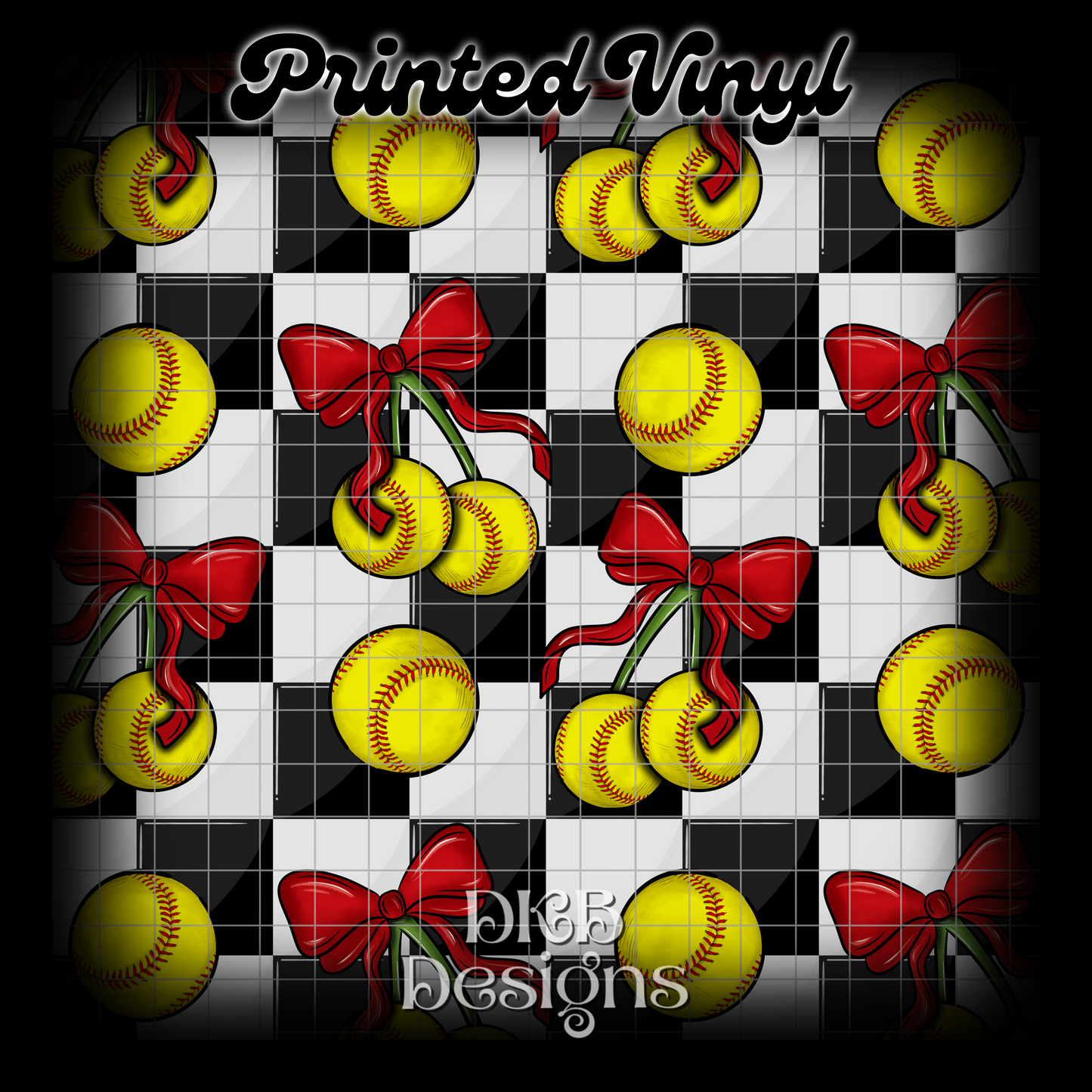 Softball Printed Vinyl