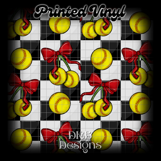 Softball Printed Vinyl