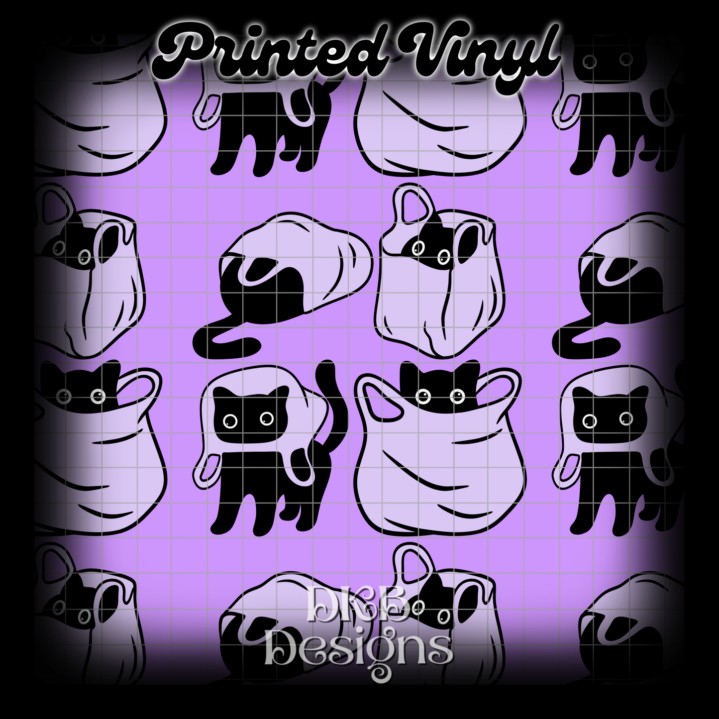 Cat purple Printed Vinyl